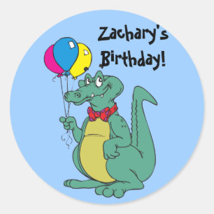 Verjaardag Alligator Ballon Sticker
