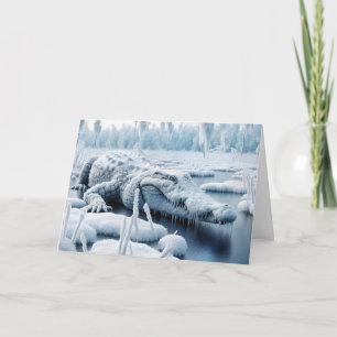 Verjaardag alligator in het moeras kaart