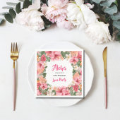 Verjaardag Aloha Tropische Hibiscus Luau Papier Servet