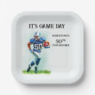 Verjaardag American Football 50th hardlopen Papieren Bordje