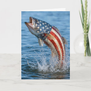 Verjaardag Amerikaanse Vlag Vis Kaart