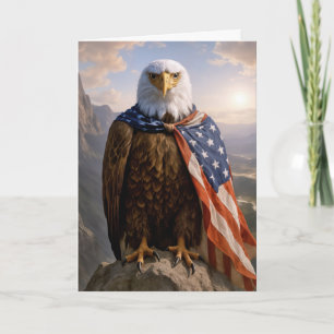 Verjaardag Amerikaanse Zeearend Met Amerikaanse Vl Kaart
