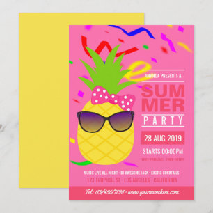 Verjaardag ananas zomer kaart