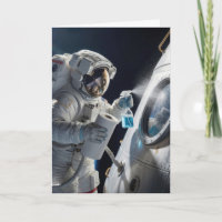 Verjaardag Astronaut Schoonmaken Venster Ruimtevaa