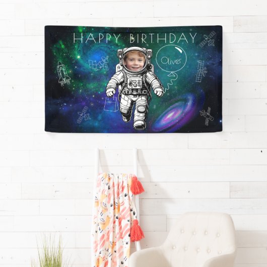 Verjaardag astronaut spandoek (Insitu)