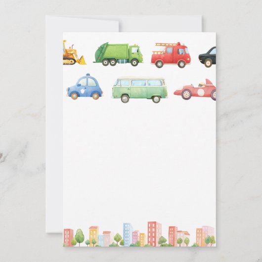 Verjaardag auto's kaart (Achterkant)