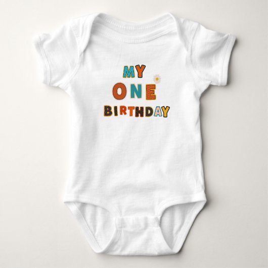Verjaardag Baby Girl Romper (Voorkant)