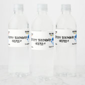 Verjaardag Baby Shark Waterfles Etiket (Flessen)