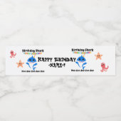 Verjaardag Baby Shark Waterfles Etiket (Enkel label)