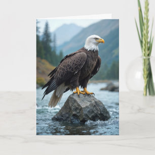 Verjaardag Bald Eagle op River Rock Kaart