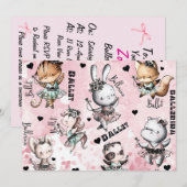 Verjaardag Ballerina Kaart (Voorkant / Achterkant)