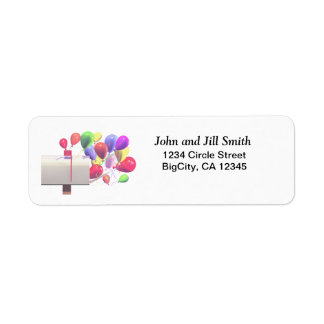 Verjaardag Ballon Mail Etiket