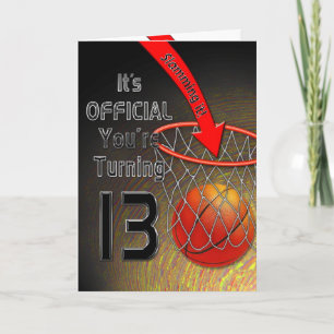 VERJAARDAG - Basketbal - 13E Kaart