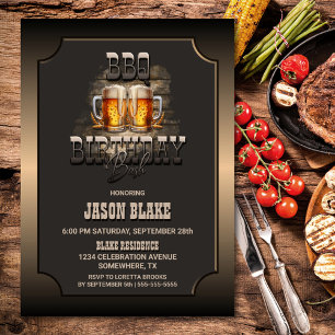 Verjaardag BBQ-bieren Feestuitnodiging Kaart