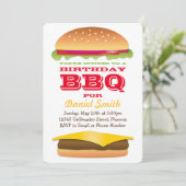 Verjaardag BBQ Cheeseburger Stack Kaart (Staand voorkant)