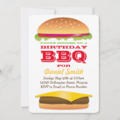 Verjaardag BBQ Cheeseburger Stack Kaart (Voorkant)