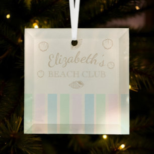 Verjaardag Beach Club Glas Ornament