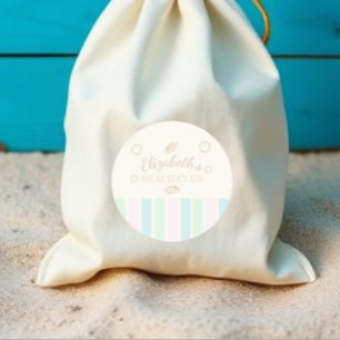 Verjaardag Beach Club Ronde Sticker