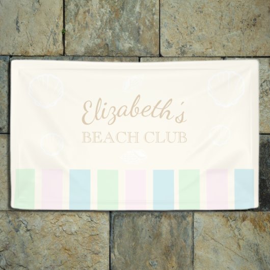 Verjaardag Beach Club Spandoek