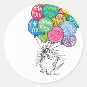 VERJAARDAG BEDANKT A BUNCH CARD RONDE STICKER