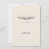 Verjaardag beige foto dank u kaart (Achterkant)