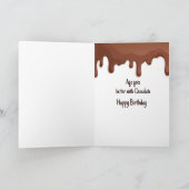 Verjaardag Beter met Chocolade Plezier Kaart (Binnen)
