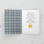 Verjaardag Bier Toast Op Plaid Kaart (Binnen)