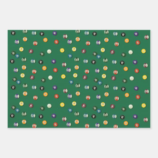 Verjaardag Biljarttafel Game Night Inpakpapier Vel (Voorkant)