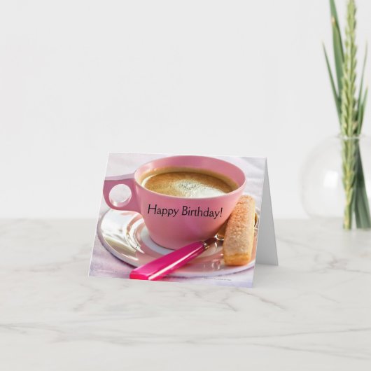 Verjaardag Biscotti en koffie Verjaardag Kaart (Voorkant)