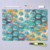 Verjaardag Blastoff: Rocket Ship Adventure Pattern Tissuepapier (Craft)