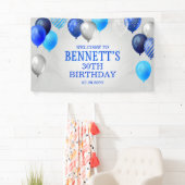 Verjaardag Blauwe Ballonnen Banner (Insitu)