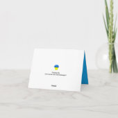 Verjaardag Blauwe Cupcake Bedankt (Achterkant)