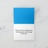 Verjaardag Blauwe Cupcake Dank u Bedankkaart (Binnen)