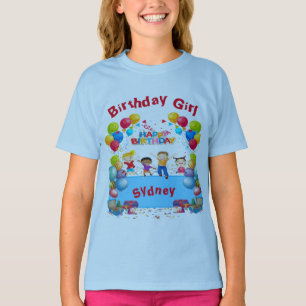 Verjaardag Blauwe Thema Kinderen T-shirt