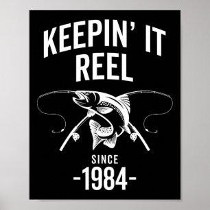 Verjaardag Blijft Het Echt Sinds 1984 Vissen Visse Poster
