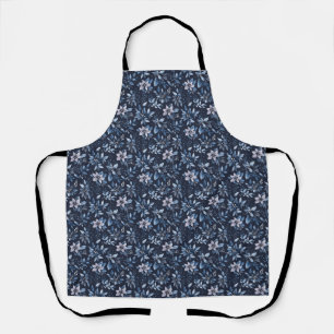Verjaardag Bloemen in de kleuren blauw en lavendel Schort