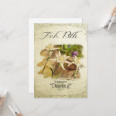 Verjaardag bloemen op 13 februari "Edelweiss" Kaart (Voorkant / Achterkant in situ)