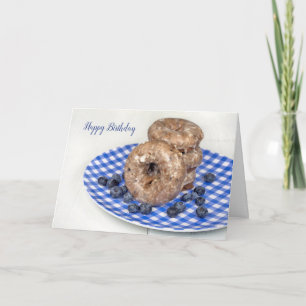 Verjaardag Blueberry Donuts Kaart