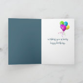 Verjaardag Blueberry Splash Kaart (Binnen)