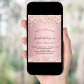 Verjaardag blush roze confetti kaart