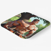 Verjaardag Bodybuilder Papieren Bordje (Gebogen)