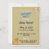 Verjaardag bohemian groovy stijl b-day  look kaart (Voorkant)