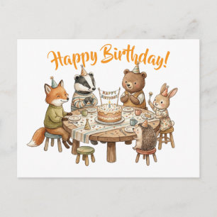 Verjaardag Bosdier Feestje Briefkaart