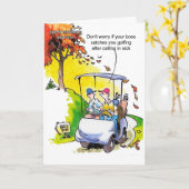 Verjaardag Broeder Golf Game Kaart (Gele Bloem)