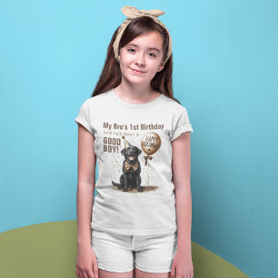 Verjaardag Broer of zus Black Lab Custom Tri-Blend Shirt