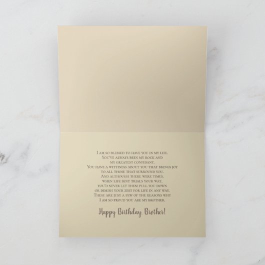 Verjaardag - Broer - Raam Uitzicht - Overdekte Bru Kaart (Binnen)