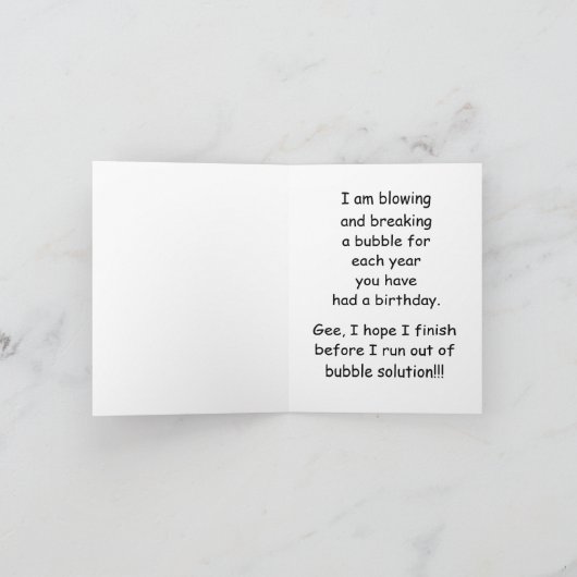 Verjaardag Bubble Dog Kaart (Binnen)