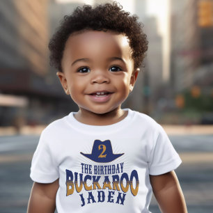 "Verjaardag Buckaroo" Cowboy Western Kids Verjaard Kinder Shirts