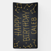 Verjaardag buitenruimconstellatie spandoek (Verticaal)