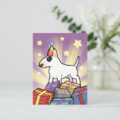 Verjaardag Bull terrier Briefkaart (Staand voorkant)